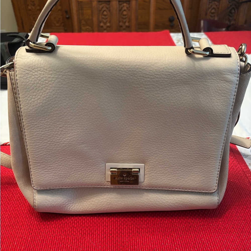 Kate Spade Beige Leather Satchel